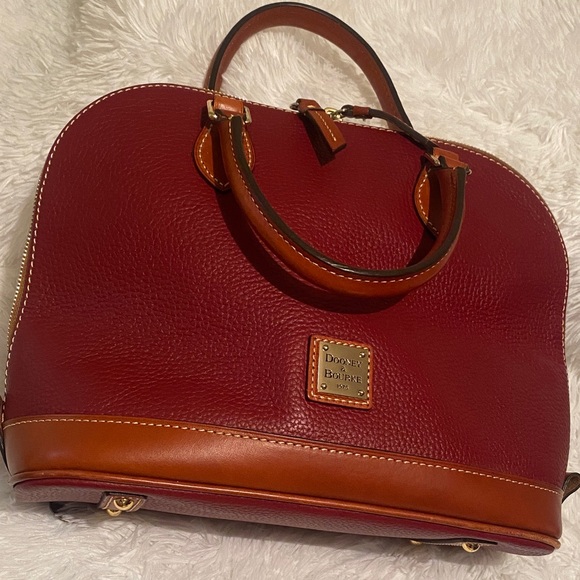 Dooney & Bourke Burgundy and Brownish Satchel - Picture 8 of 9